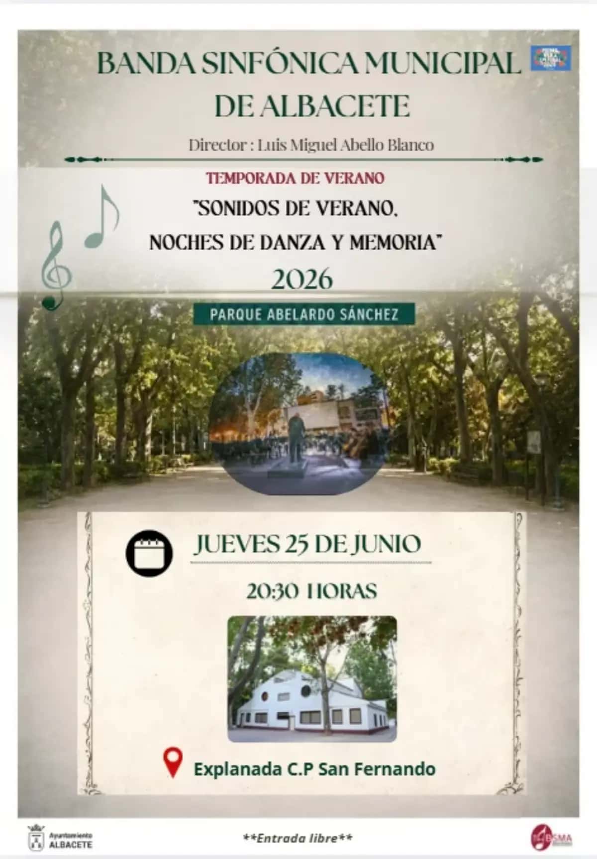 Concierto de la Banda Sinfónica Municipal de Albacete: Sonidos de Verano