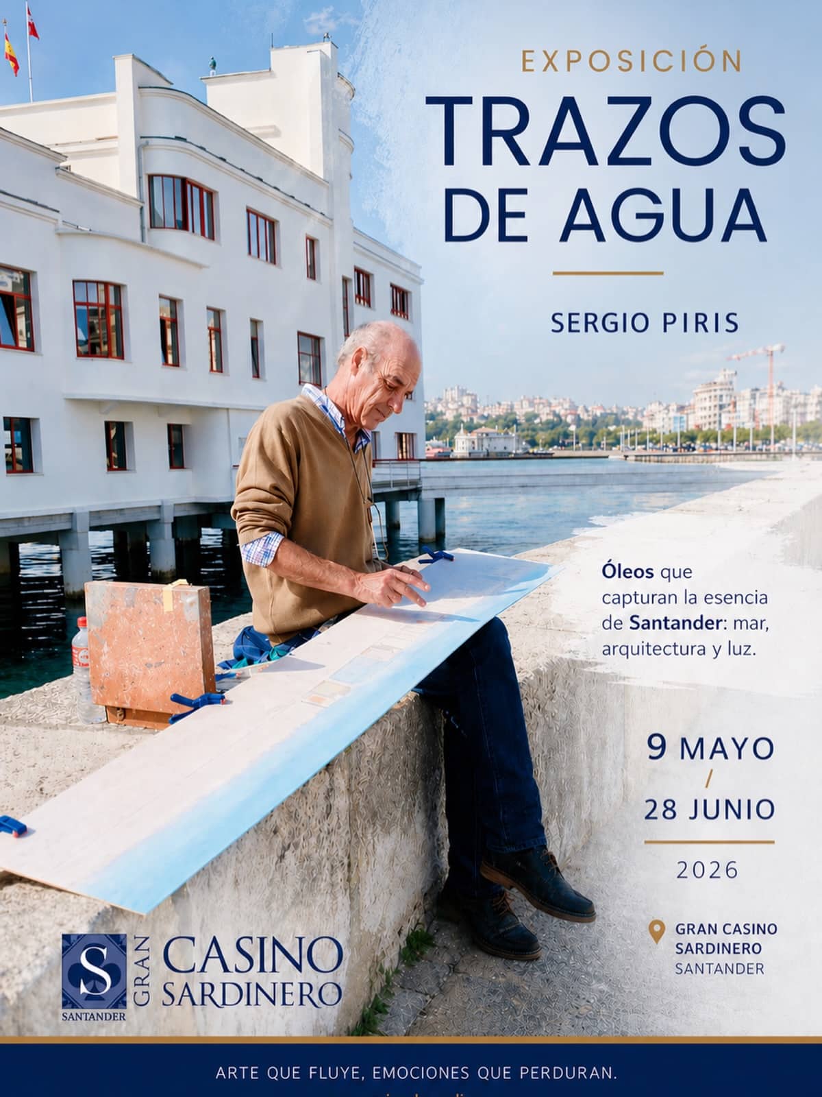 Trazos de Agua, óleos de Sergio Piris. Inauguración