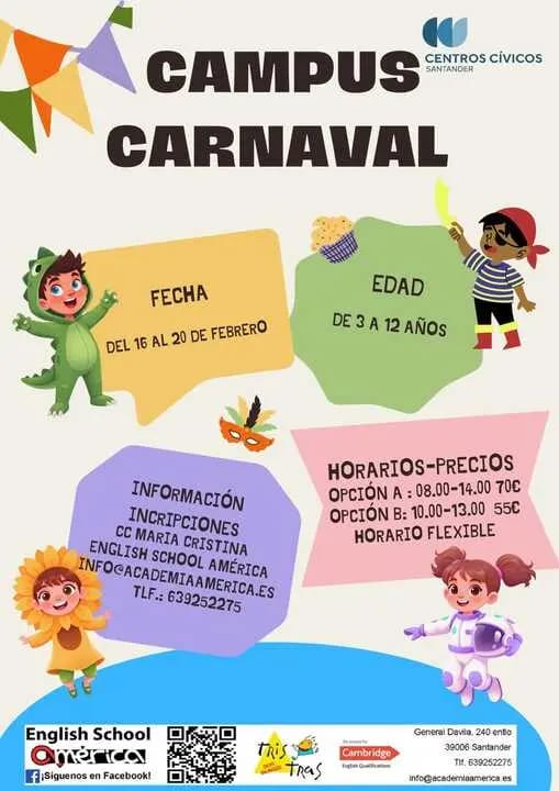 Campus de Carnaval en el Centro Cívico María Cristina