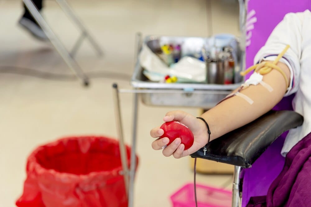 Unidade móbil de doazón de sangue
