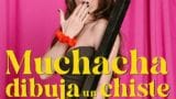Muchacha dibuja un chiste