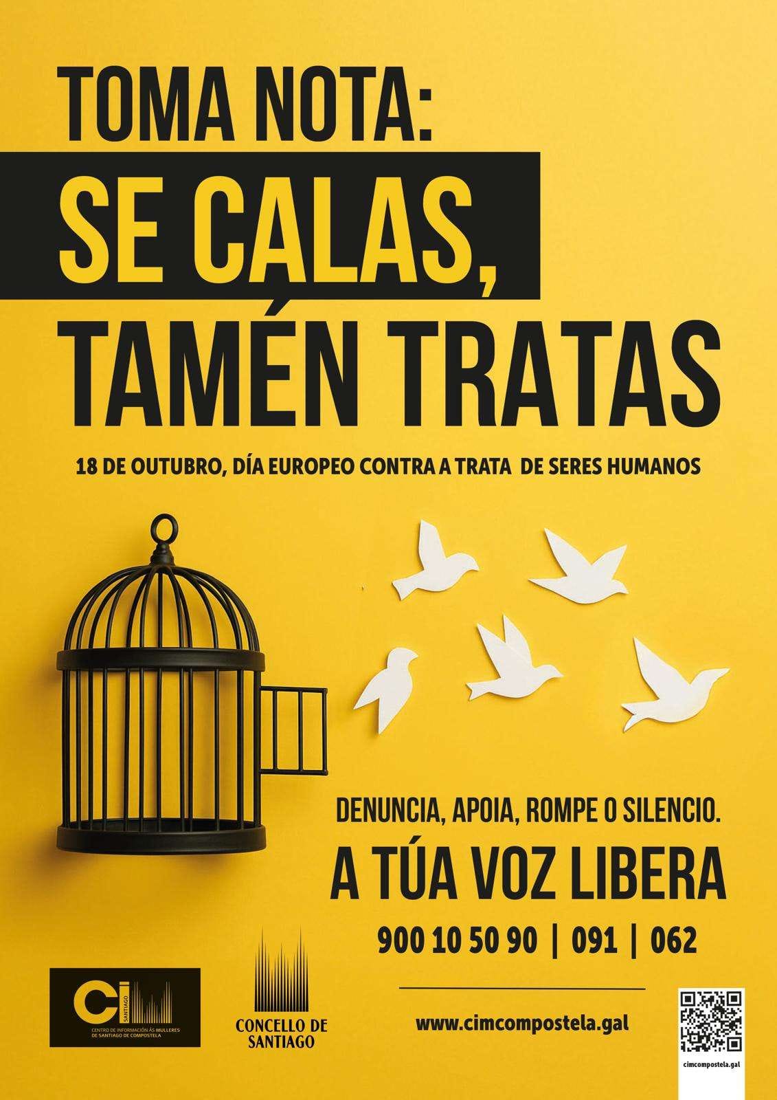 Carpa informativa 'Toma nota: se calas, tamén tratas'