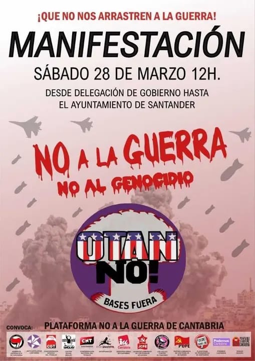 Manifestaci贸n contra la guerra y el genocidio
