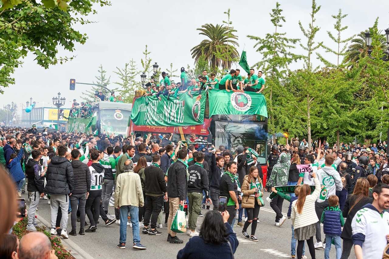 Celebraci贸n del ascenso del Real Racing Club