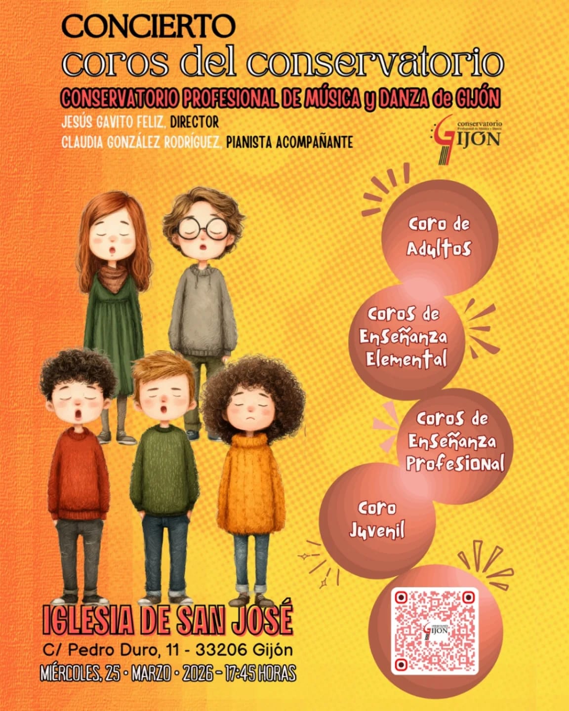 Concierto de los coros del Conservatorio Profesional de M煤sica y Danza de Gij贸n