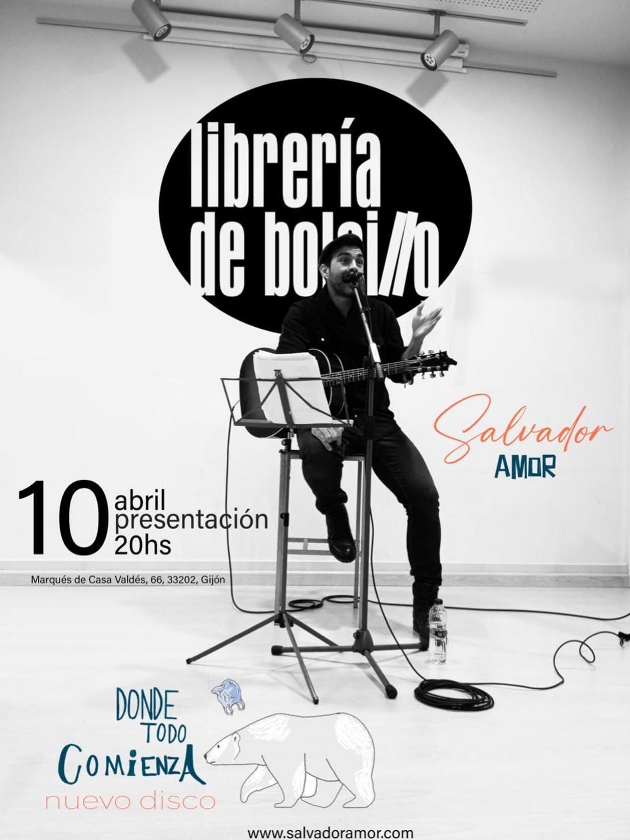 Concierto de Salvador Amor en La Librer铆a de Bolsillo