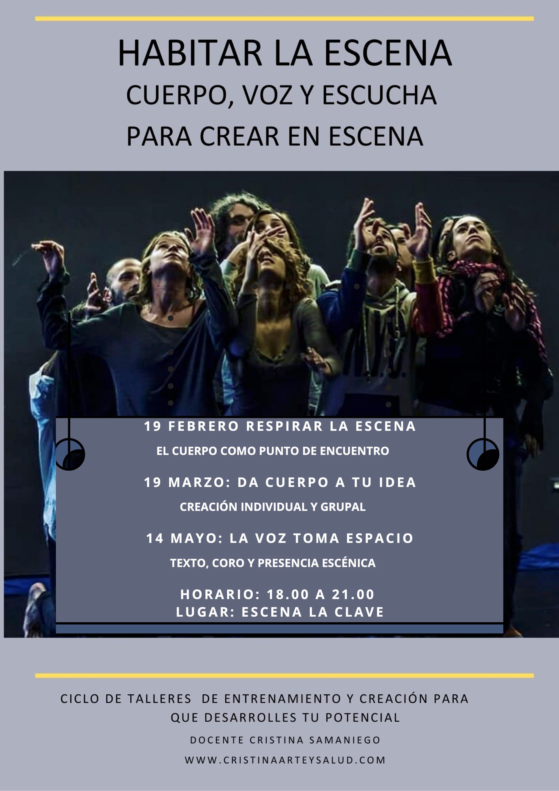 Taller intensivo: Respirar la escena: El cuerpo y la creación colectiva