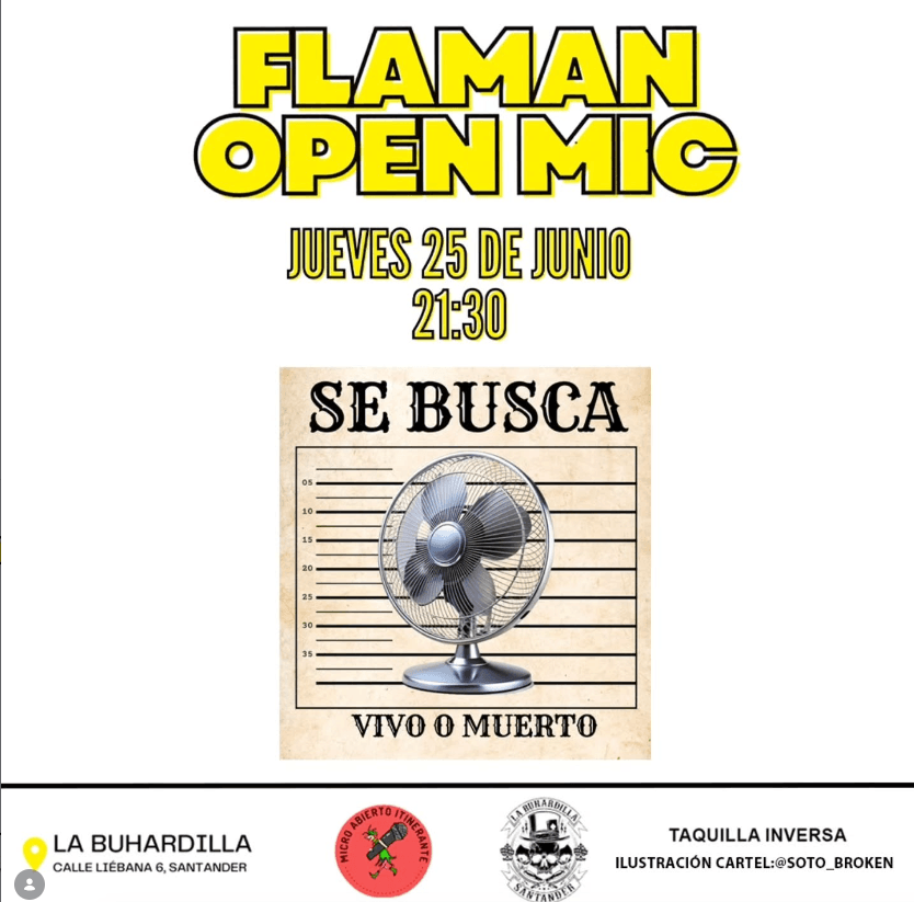 Flaman Open Mic. Club de comedia