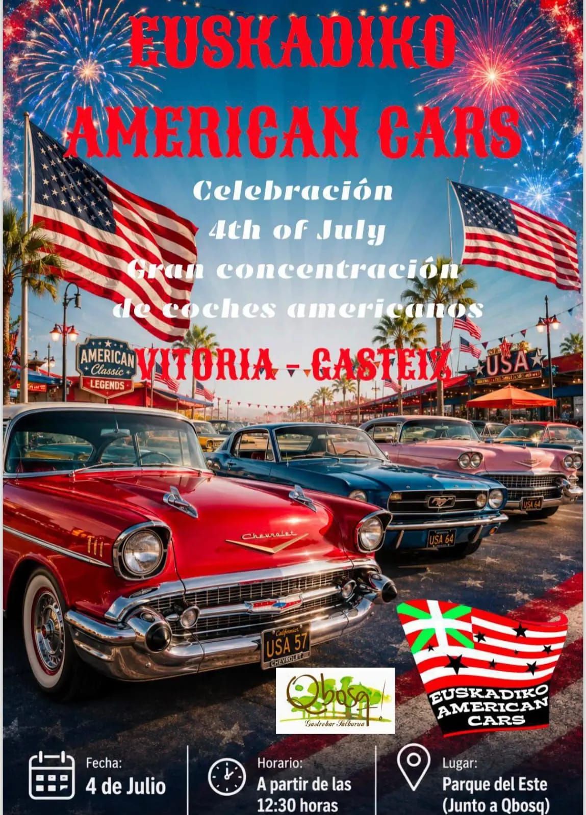 Concentración de coches americanos