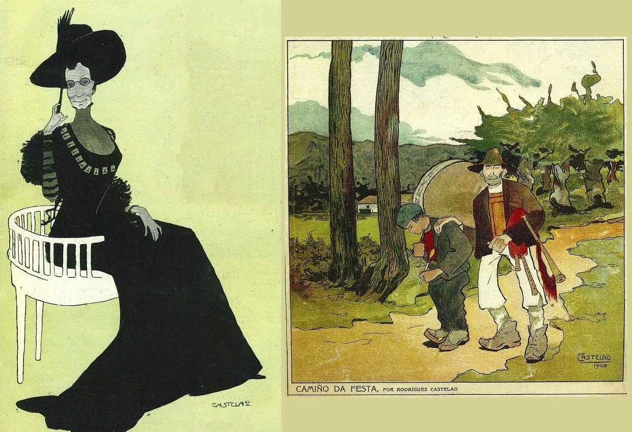 Exposición de reproducciones de la obra de Castelao de la colección de Roberto Taboada
