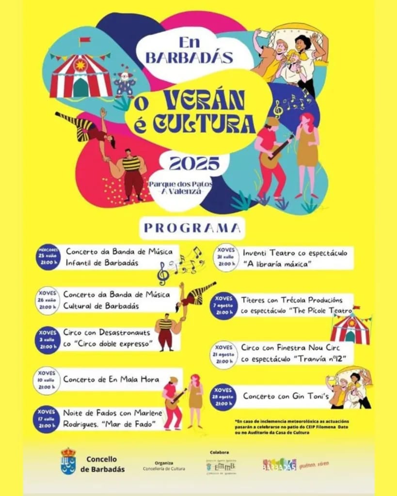 Verán Cultural de Barbadás 2026: planes al aire libre