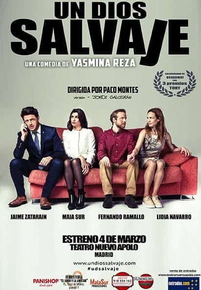 Representaci贸n de la obra teatral Un Dios Salvaje