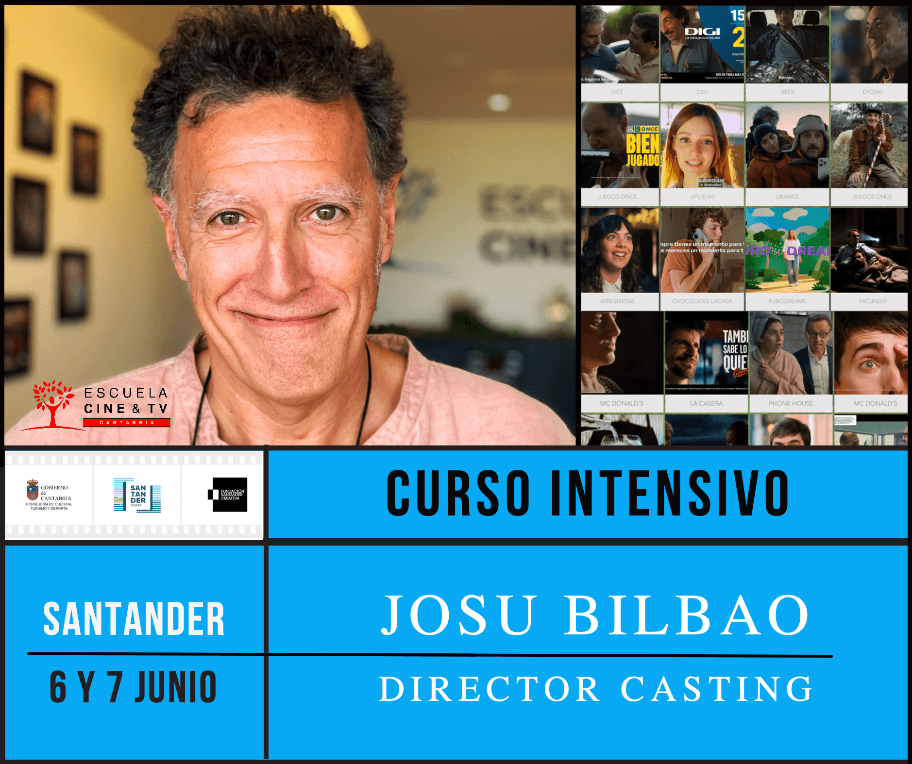 Intensivo para actores y actrices con o sin experiencia con Josu Bilbao