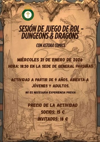 Sesión de juego de rol – Dungeons & Dragons