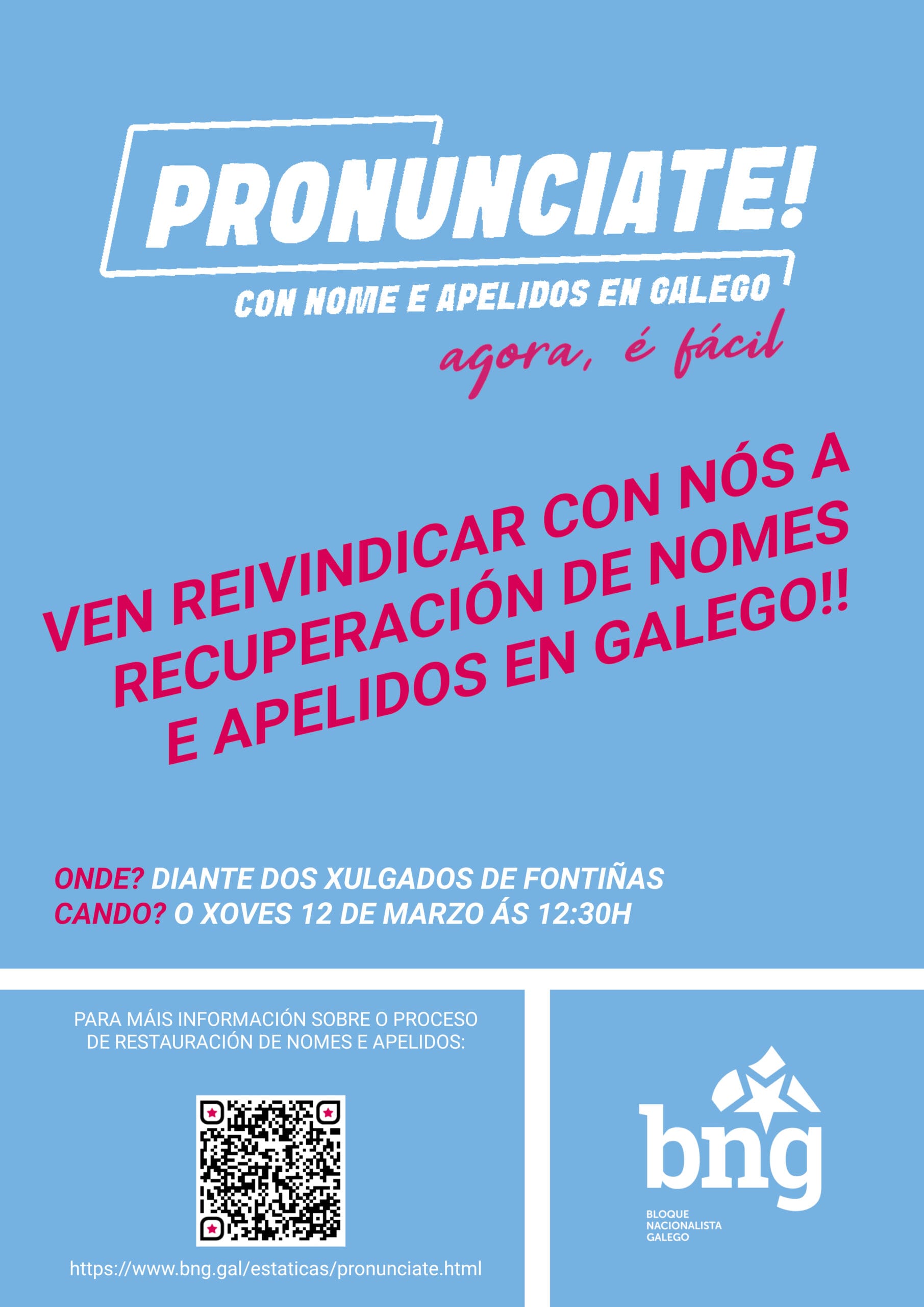 Acto de promoción de nombres y apellidos en gallego