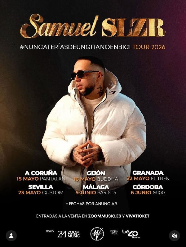 Concierto de Samuel SLZR - Nunca te rĂas de un gitano en bici Tour 2026