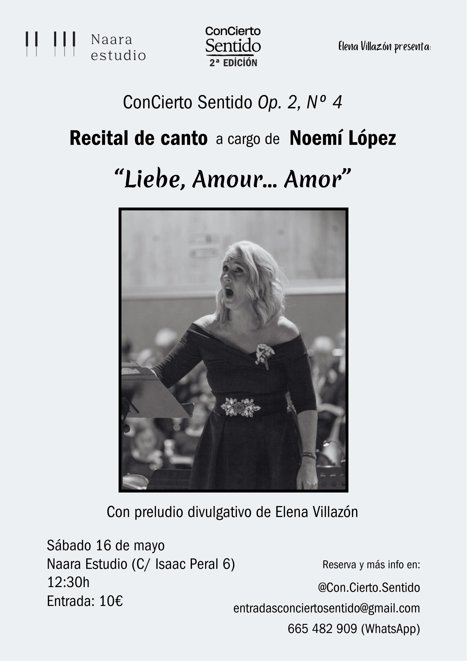 Liebe, Amour…Amor - Recital de canto con Noemí López