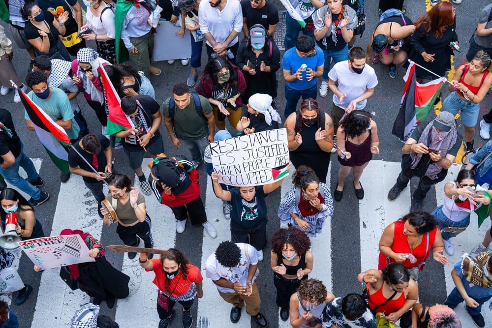 Concentraciones y manifestaci贸n en apoyo al pueblo palestino